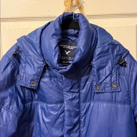 American Eagle Outfitters Royal Blue Quilted Puffer Jacket - Picture 3 of 10